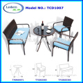Hotel Restaurant Coffee table two seater Outdoor garden furniture rattan Dining Set TCD1007